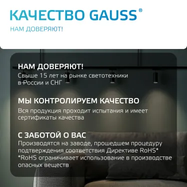 Адаптер питания для подключения светильников к трековой системе к сети белый | TR121 | Gauss