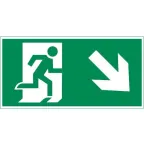 пиктограмма "ФИГУРА / СТРЕЛКА ВПРАВО ВНИЗ" 400х200мм для аварийно-эвакуационного светильника Vault | V5-EM03-60.013.024 | VARTON