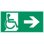 пиктограмма "Движение МГН направо" 400х200мм для аварийно-эвакуационного светильника Vault | V5-EM03-60.013.030 | VARTON