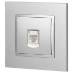 Розетка RJ45, Эра Elegance, алюминий, 14-3107-03