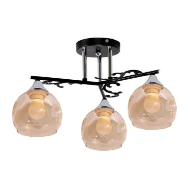 Светильник 11277В-2/3 черн.хром (Плафон 8425) НПБ 01-3х60-209 Е27 ИУ Светильник потолочный