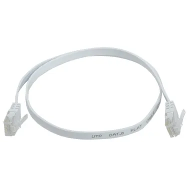 Патч-корд плоский категории 6 UTP 0.5м белый