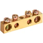 Шина PEN земля-ноль 6х9мм 4/1 (4группы/крепеж по центру)