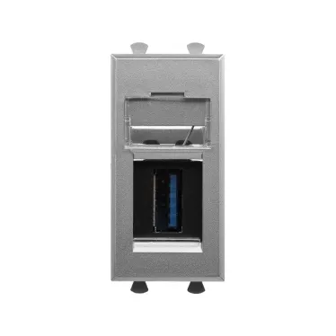 Avanti USB 3.0 розетка модульная, тип А-А, , Закаленная сталь, 1модуль