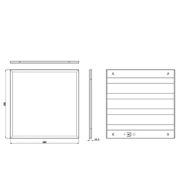 Светильник светодиодный ДВО/ДПО SPO-6-72-6K-P 72Вт 6500К 6500Лм IP40 595х595 призма с проводом