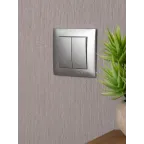 Валенсия лицевая панель выключателя 2-кл. проходного 10А сталь