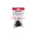 Тройник электрический Шар 220 В, 6 А, черный