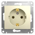 GLOSSA Розетка с заземлением в рамку бежевая
