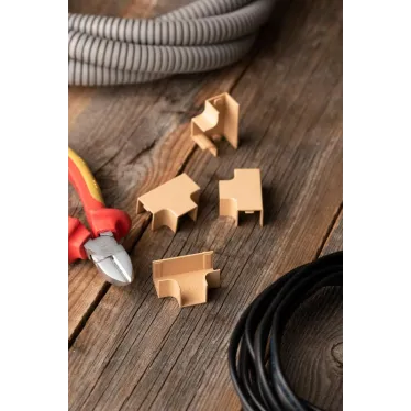 Угол T-образный (16х16) (4 шт) Plast PROxima под светлое дерево