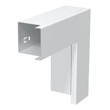 Плоский угол с крышкой кабельного канала LKM 80x80 мм (сталь,белый)