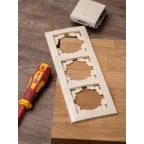 Валенсия рамка 3-местная кремовая