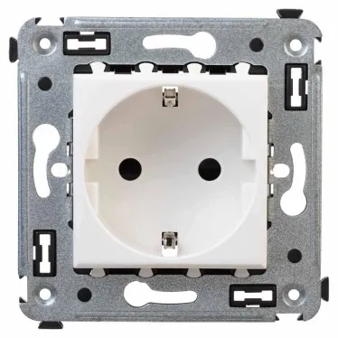 Avanti Розетка в стену, 2P+E, с защитными шторками, ''Белое облако''
