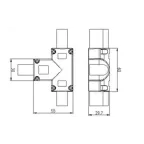 Соединитель тройной ARL-CLEAR-U15-2x90 (26x15mm) (ARL, металл)