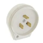 Вилка разборная для плиты с заземлением 32А белая ВПпл10-01-Ст