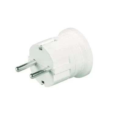 Вилка кабельная бытовая с центральным вводом кабеля черная 16А IP20 2P+E 230В