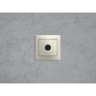 VALENA Розетка телевизионная TV звезда в рамку слоновая кость 1.5дБ