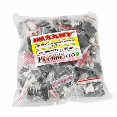 Разъем штекер BNC под винт с колпачком, угловой,