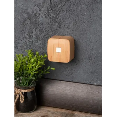 Розетка Phone одноместная ОП Минск светлое дерево