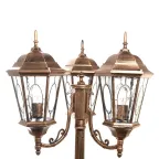 Светильник НТУ-3х60w столб Е27 IP44 черное золото