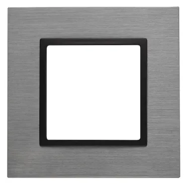 Рамка на 1 пост, металл, Эра Elegance, титан+антр, 14-5201-42