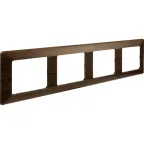 Valena LIFE Рамка 4 поста темное дерево универсальная