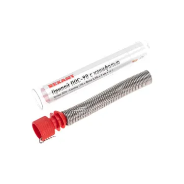 Припой с канифолью ПОС-90, 10 г, 1.0 мм, (олово 90%, свинец 10%)