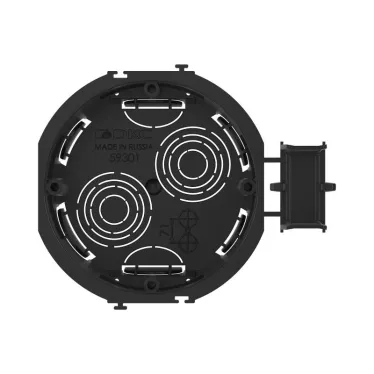 Avanti Подрозеточная коробка для сплошных стен черная под 2 модуля без винтов