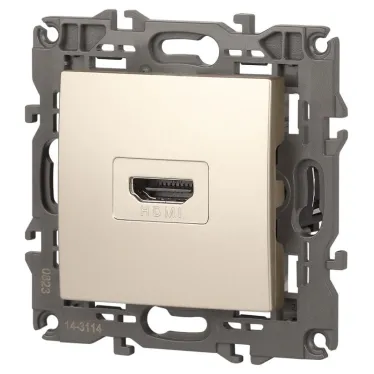 Розетка HDMI, Эра Elegance, шампань, 14-3114-04