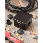 Коробка распаячная КМР-030-036, 4 мембранных ввода (65х65х50) чёрная