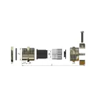 Кабельный ввод ВКХ-ЛР-М12-8-L8 IP66/IP67/IP68 ГОФРОМАТИК