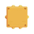 Коробка пластиковая FS с кабельными вводами и клеммниками IP55 100х100х50мм 6р 450V 6A 4мм кв.