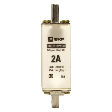 Вставка плавкая ППН-33 100/2А габарит 00С