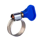 Хомут червячный 16-25/9-0.7 мм. с ключом. нержавеющая сталь W2