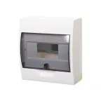 Щит распределительный навесной белый City9 (ЩРн-П-8) дверь прозрачная на 8 модулей IP40