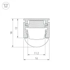 Профиль PDS-REGULOR-2000 ANOD (ARL, Алюминий)