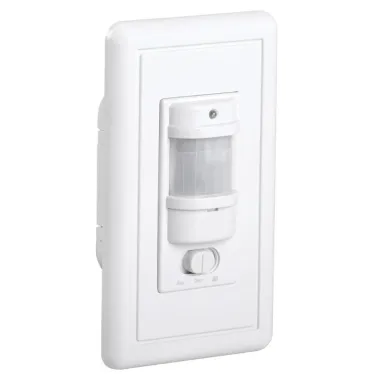 Датчик движения ДД 028 белый, макс. нагрузка 1200Вт, угол обзора 140град., дальность 9м, IP20, IEK