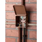 Коробка распаячная КМР-030-031 с крышкой (83х83х54) 7 мембранных вводов тёмное дерево IP54 PROxima