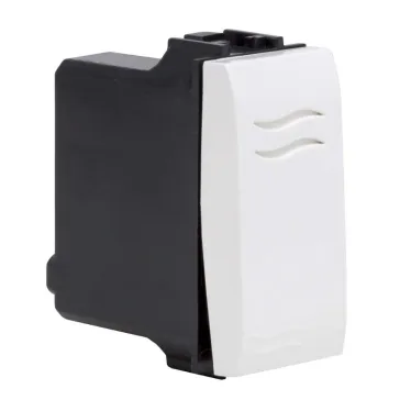 Выключатель одноклавишный, 1 модуль, белый