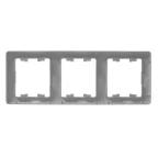 GLOSSA Рамка 3 поста вертикальная перламутр