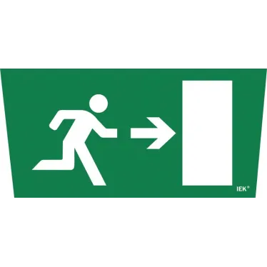 Этикетка самоклеящаяся 310х280мм ''Выход/стрелка направо'' IEK