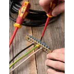 Шина нулевая 8х12мм 125А 10 отверстий крепеж по краям латунь PROxima