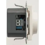 Диммер поворотный 300ВТ механизм слоновая кость