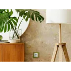 ETIKA Розетка с заземлением со шторками белая