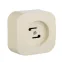 Quteo Радио розетка наружная бежевая