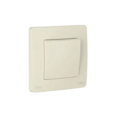 BLANCA С/У IP44 1-клавишный ПЕРЕКЛЮЧАТЕЛЬ (сх.6), 10AX, 250В, МОЛОЧНЫЙ