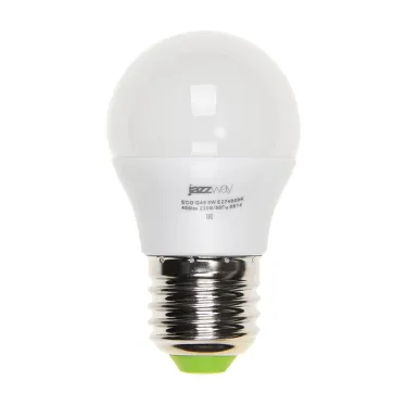 Лампа светодиодная LED 5Вт E27 400Лм теплый матовая шар 230V/50Hz ECO