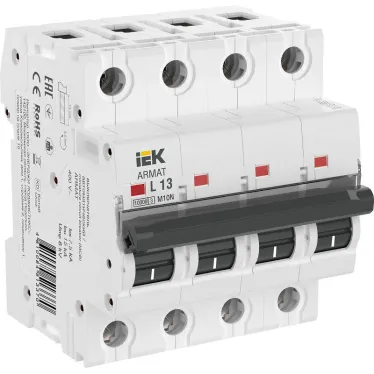 ARMAT Выключатель автоматический четырехполюсный M10N L 13А