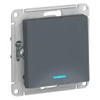 Выключатель одноклавишный ATLASDESIGN с подсветкой схема 1а 10АХ механизм грифель