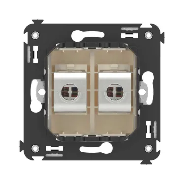 Avanti Компьютерная розетка RJ-45 без шторки в стену кат.5e двойная экранированная Ванильная дымка