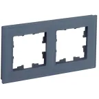 BRITE Рамка 2 поста РУ-2-2-Бр стекло маренго матовый IEK